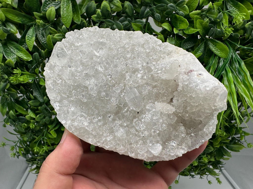 Apophyllite Stilbite on Chalcedony: Natural Mineral Specimen, India