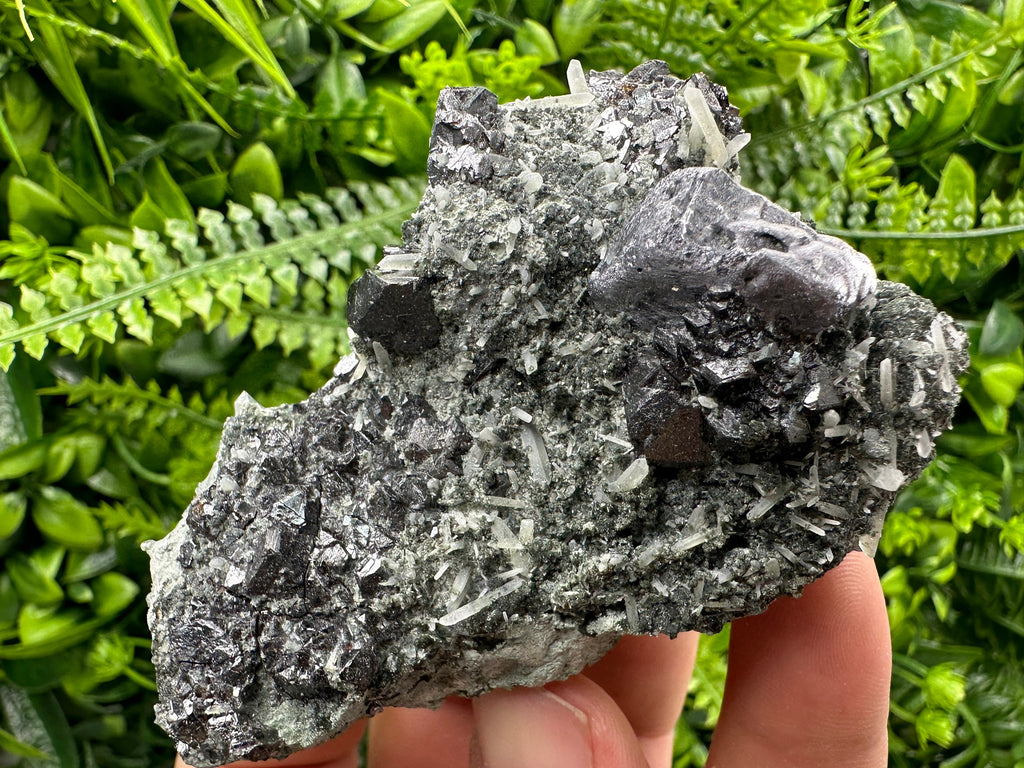 Galena Sphalerite Quartz Mineral Specimen, Borieva Mine Bulgaria