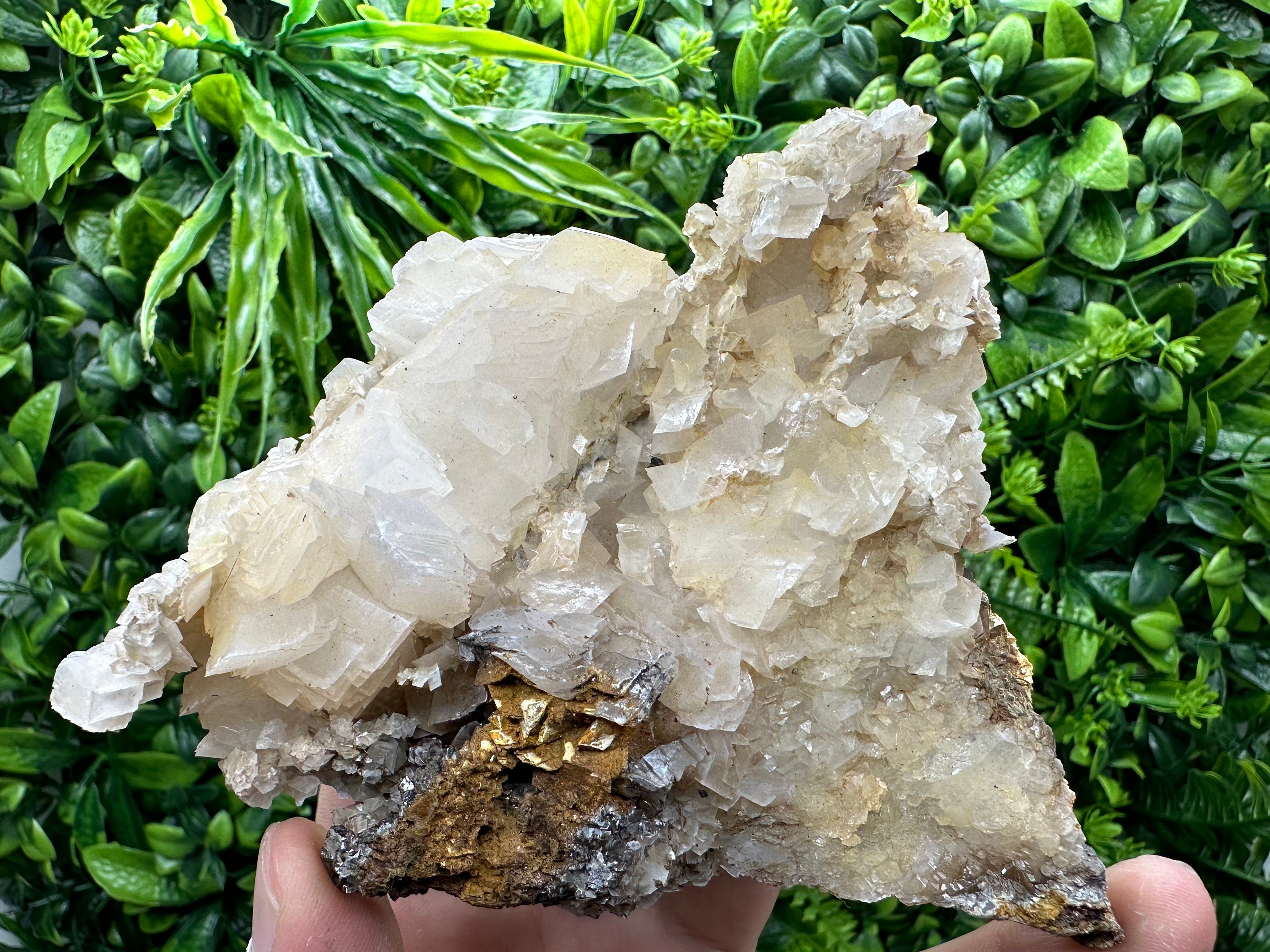 Calcite with Iron Oxide: Natural Mineral Specimen, Bulgaria