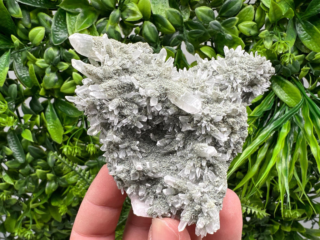 Green Quartz Specimen: Chlorite and Sphalerite Inclusions, Madan Bulgaria