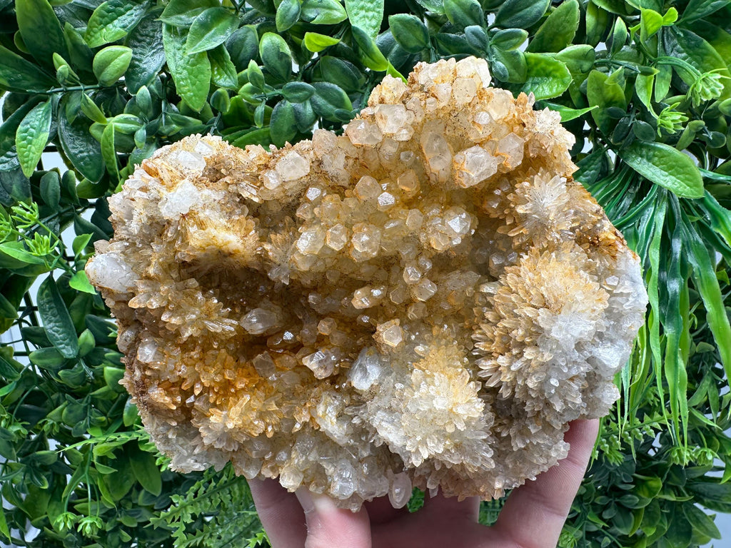 Iron Oxide Limonite Quartz Crystal Cluster, Home Decor Minerals