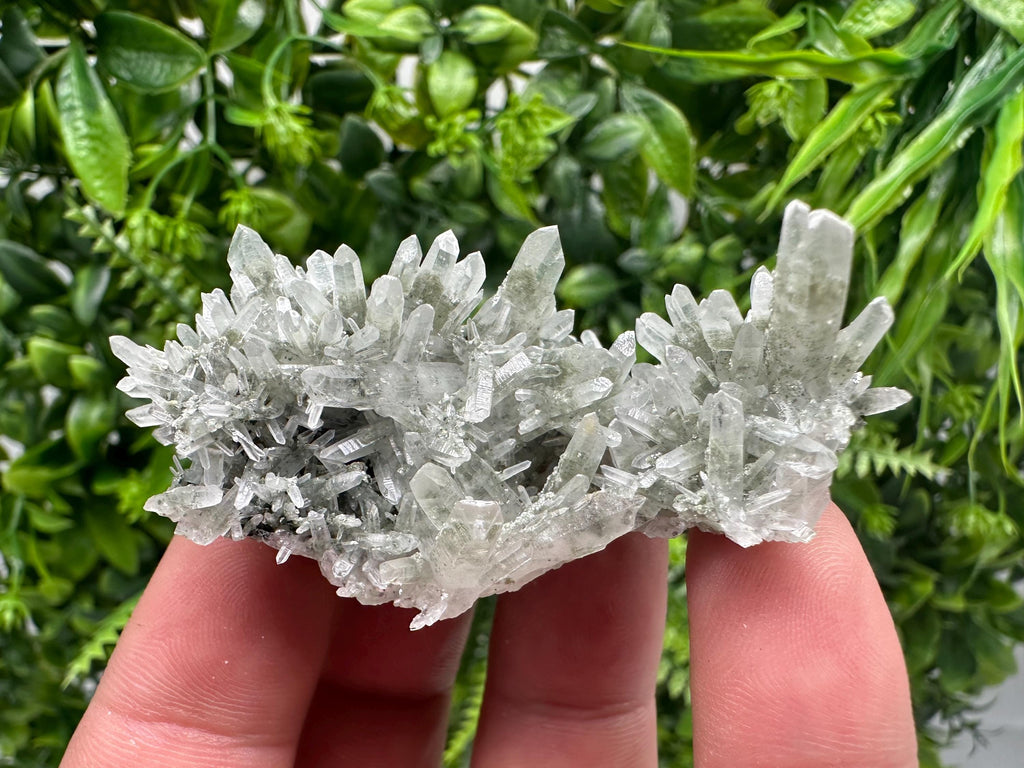Chlorite Included Green Quartz Crystal Specimen: Madan, Bulgaria