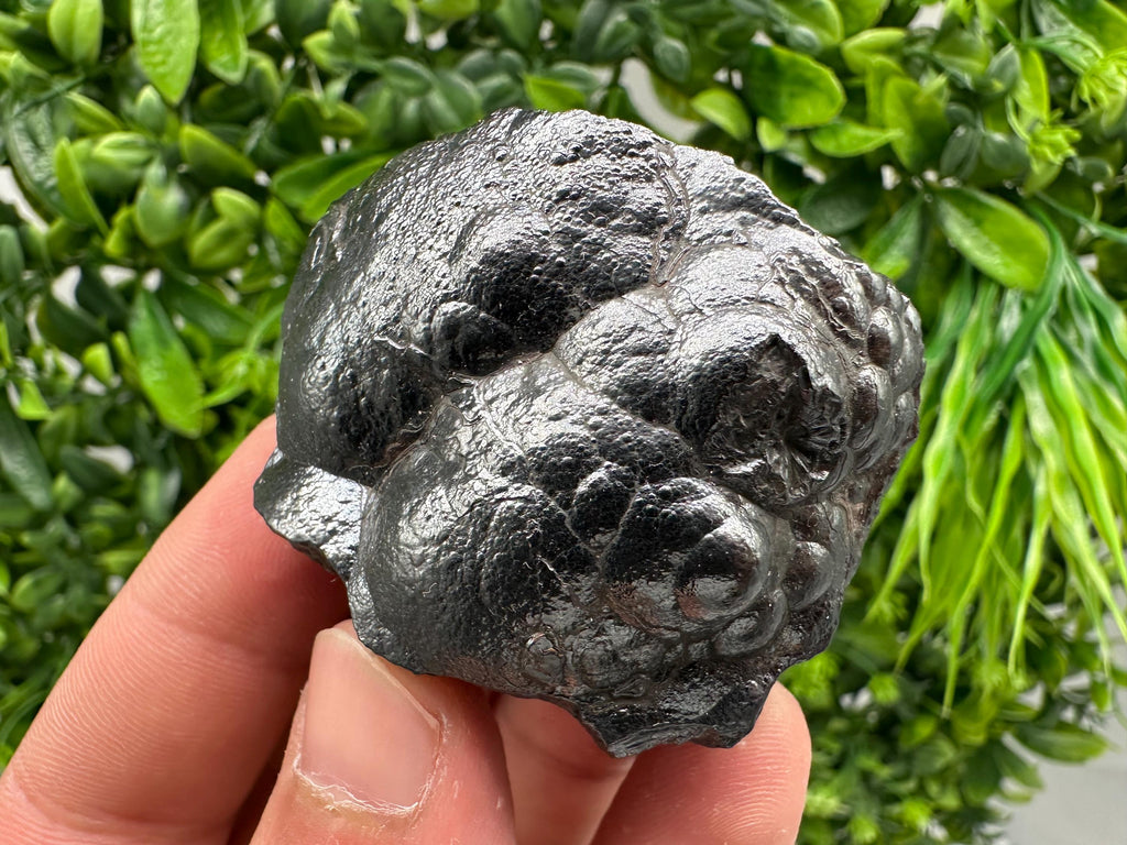 Botryoidal Black Hematite Specimen: Moroccan Crystal for Reiki Chakra