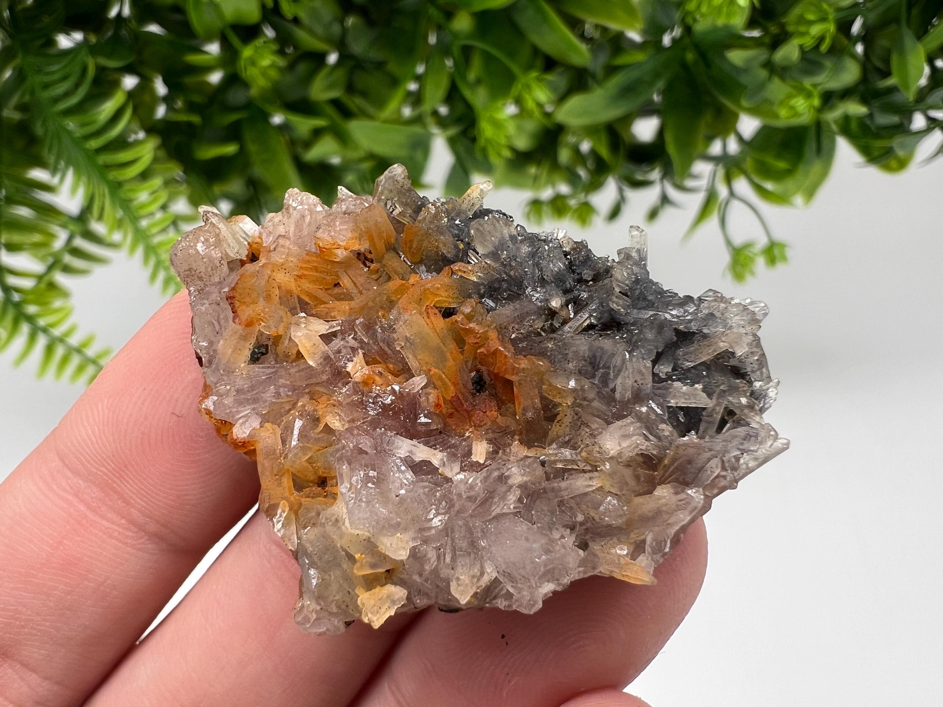 Bulgarian Quartz Mineral Specimen: Iron Oxide Limonite Inclusion