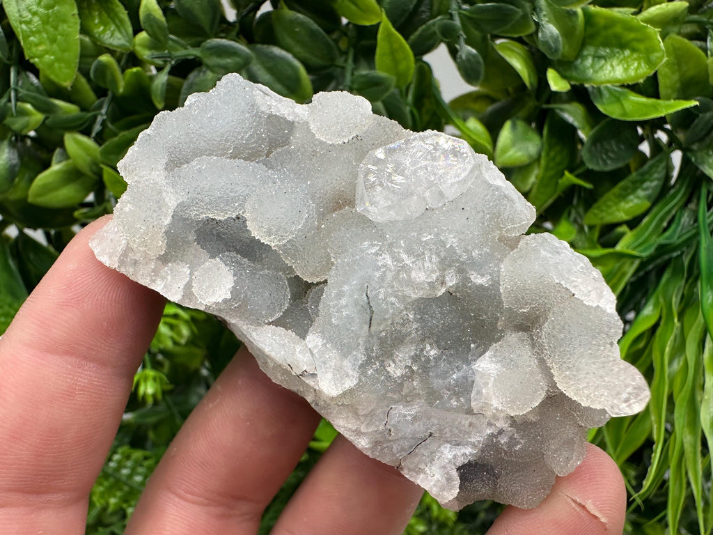 Apophyllite Stilbite on Chalcedony, India Mineral Specimen