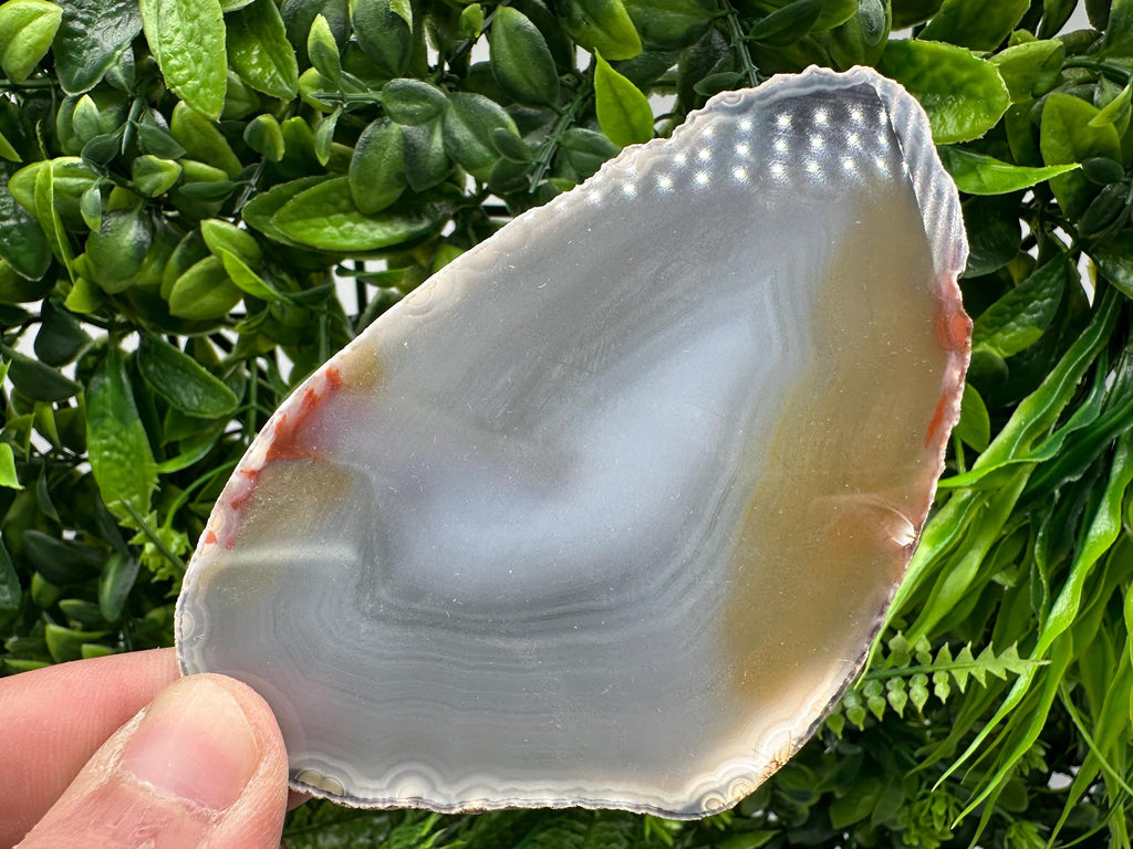 Large Polished Agate Slice: Spiritual Healing Crystal Coaster