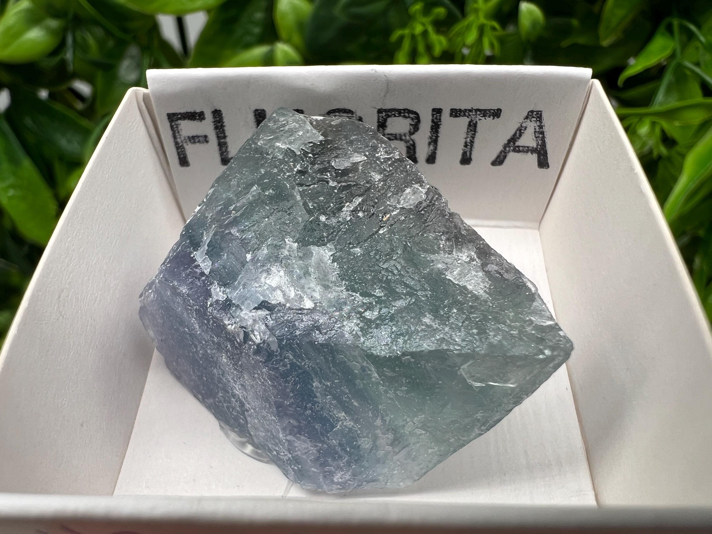 Rare Rainbow Fluorite Cube: Raw Mexican Crystal, Meditation Stone