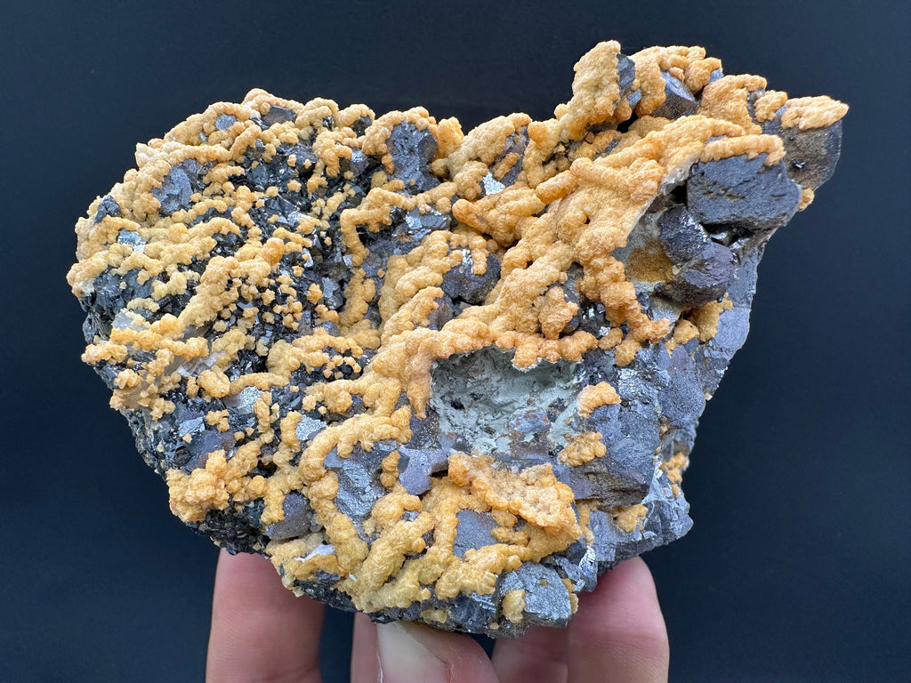 Calcite Dolomite on Galena Sphalerite: Bulgaria Crystal Souvenir