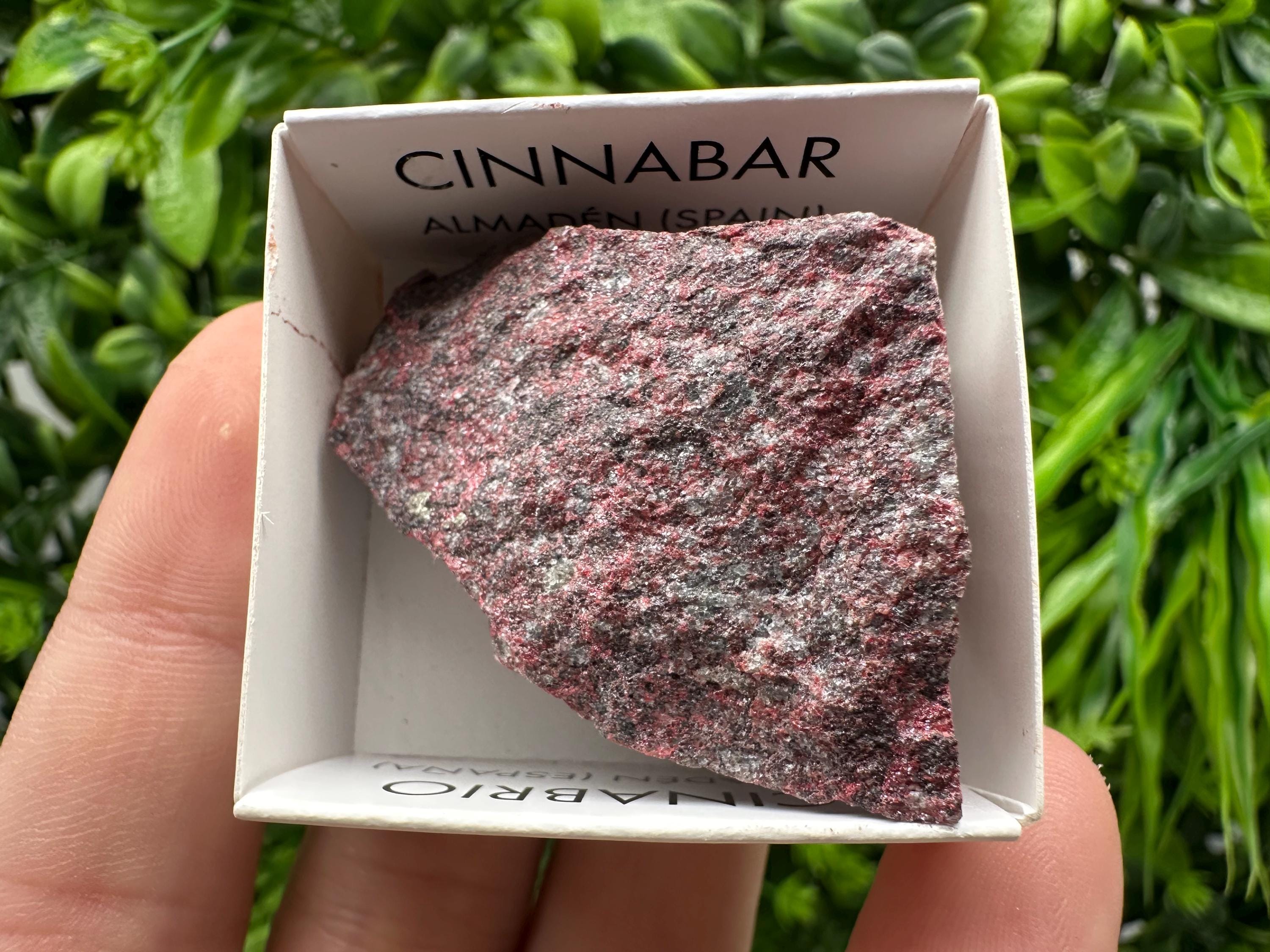 Red Cinnabar Crystal Mineral Specimen: Almaden Mines, Spain (4.5/3 cm
