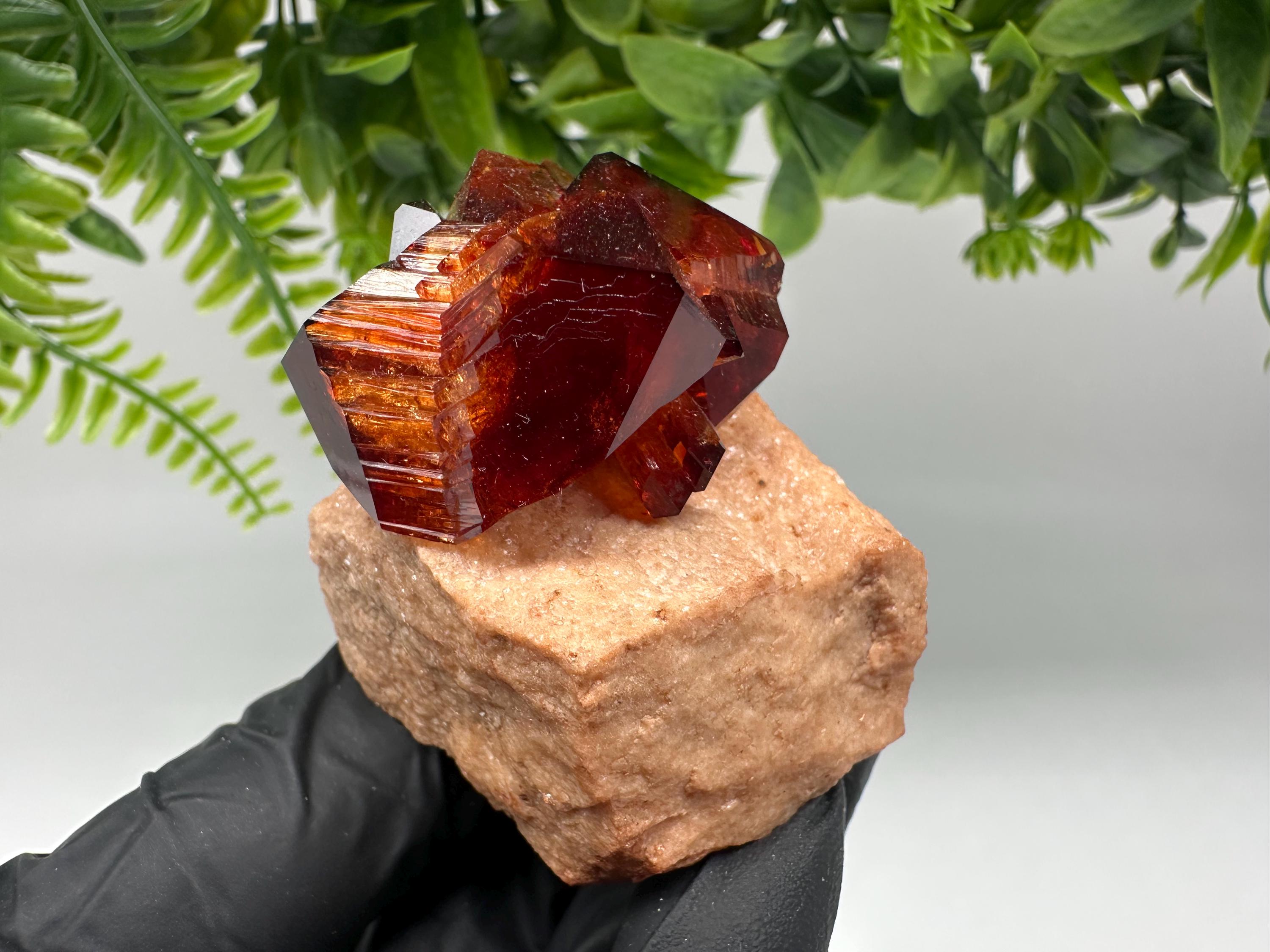 Orange-Brown Arcanite Mineral Specimen, Santa Ana Tin Mine