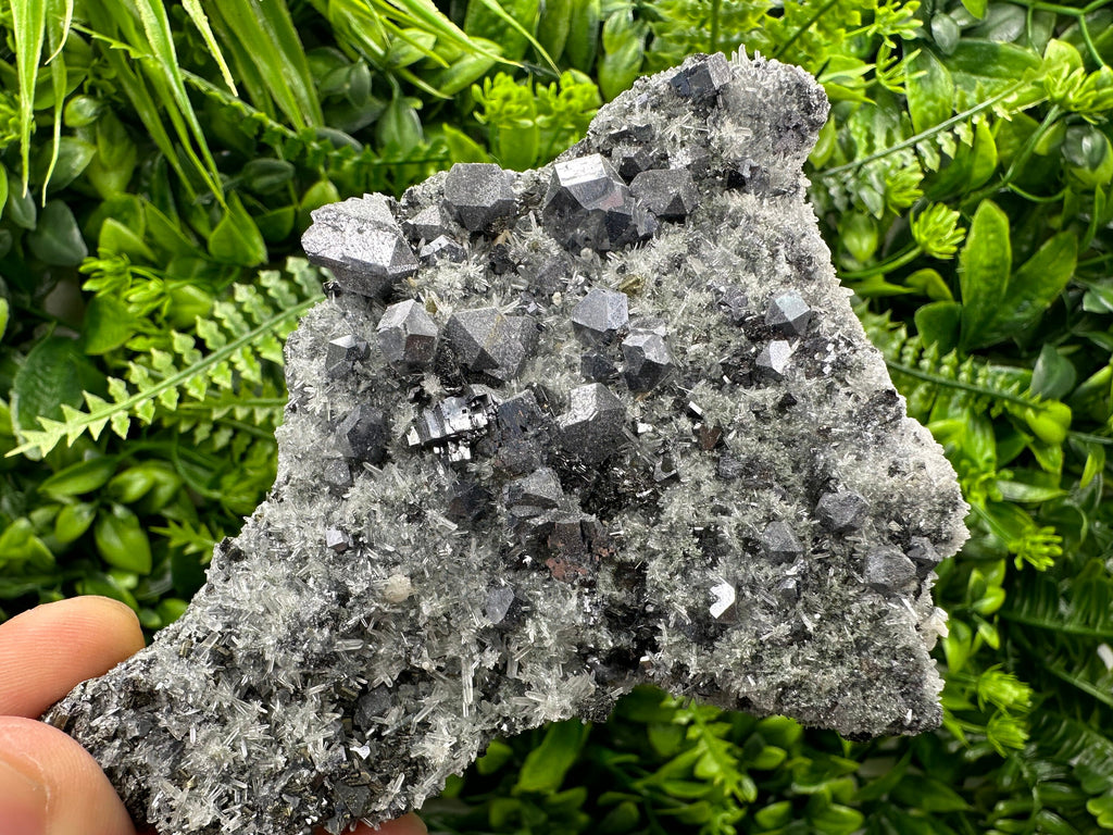 Galena with Sphalerite on Quartz, Bulgaria Mineral Specimen
