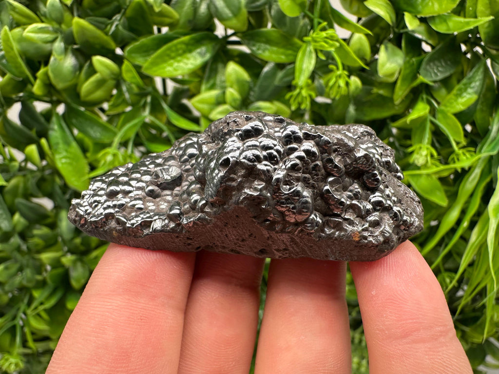 Botryoidal Black Hematite Specimen: Moroccan Crystal for Reiki Chakra