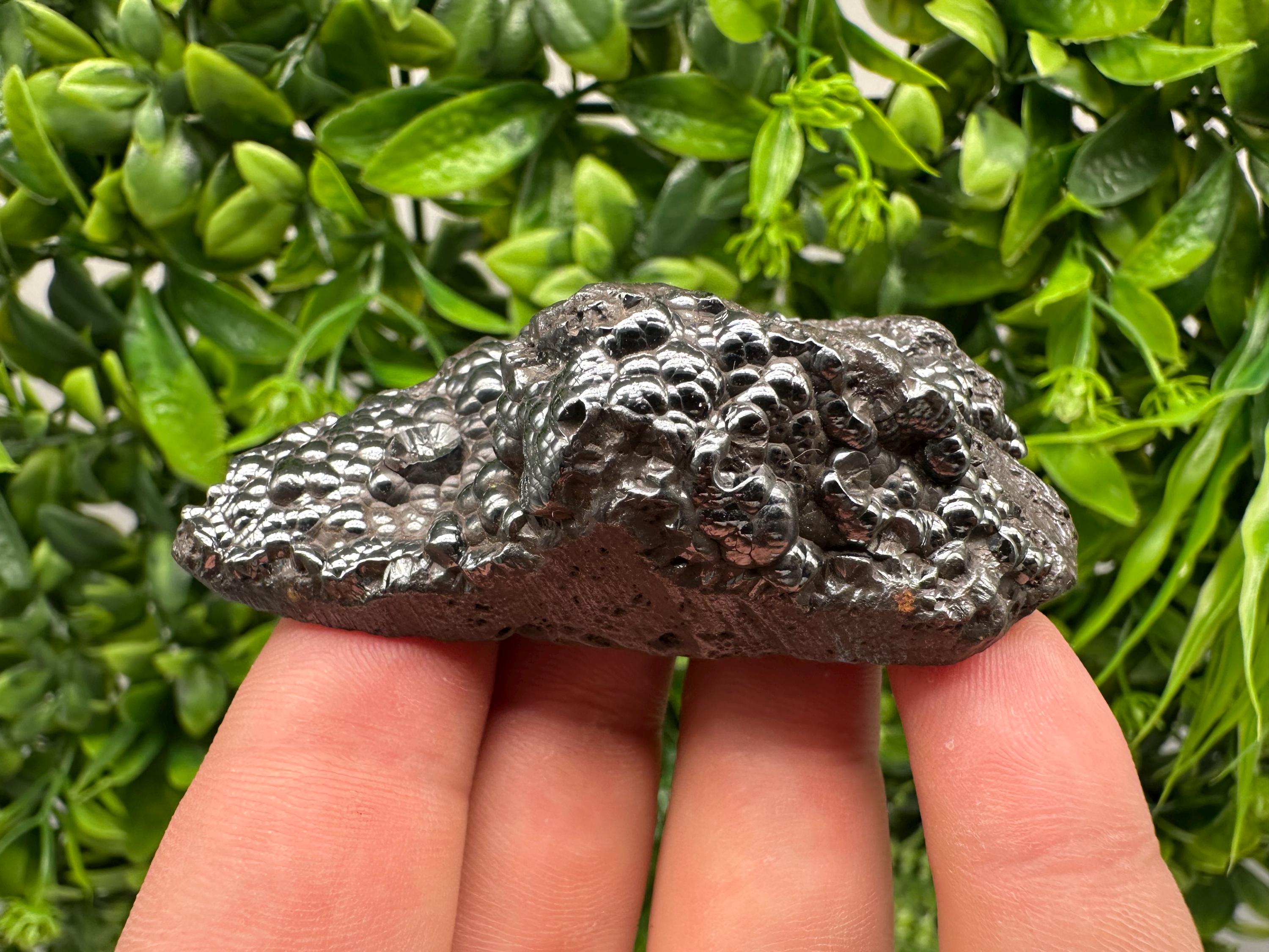 Botryoidal Black Hematite Specimen: Moroccan Crystal for Reiki Chakra