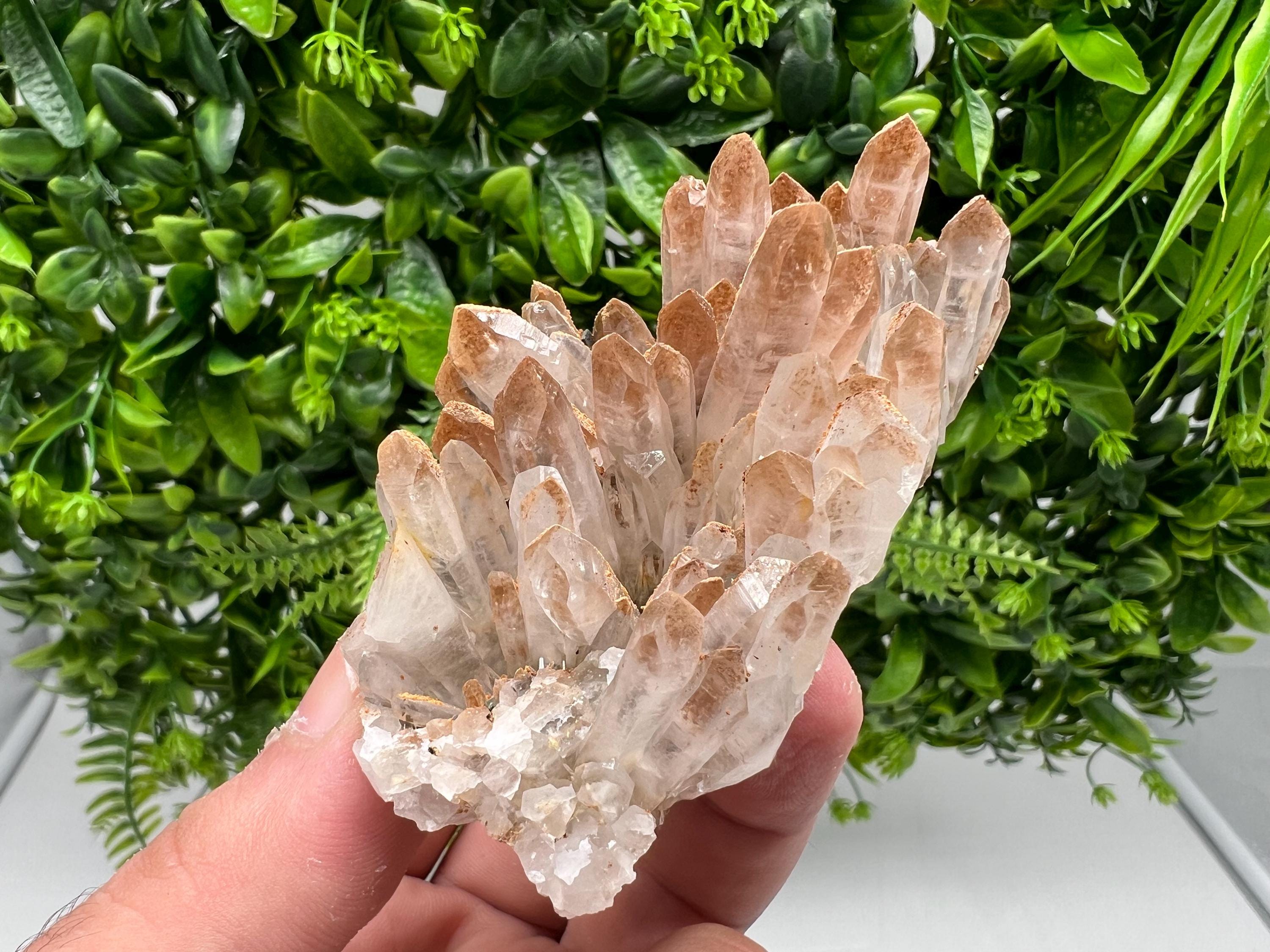 Stunning Quartz covered with iron oxide limonite natural minerals souvenir crystal home decor stone collection minerals September 9th Mine