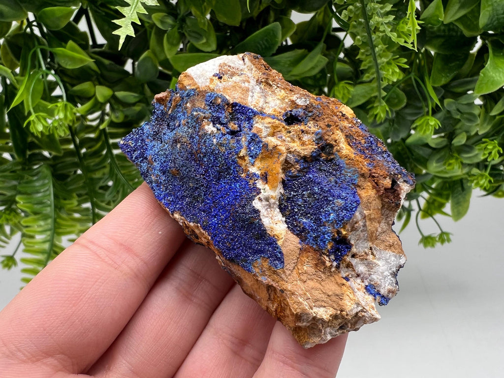 Azurite Malachite Mineral Specimen: Moroccan Blue-Green Crystal, Collector Stone