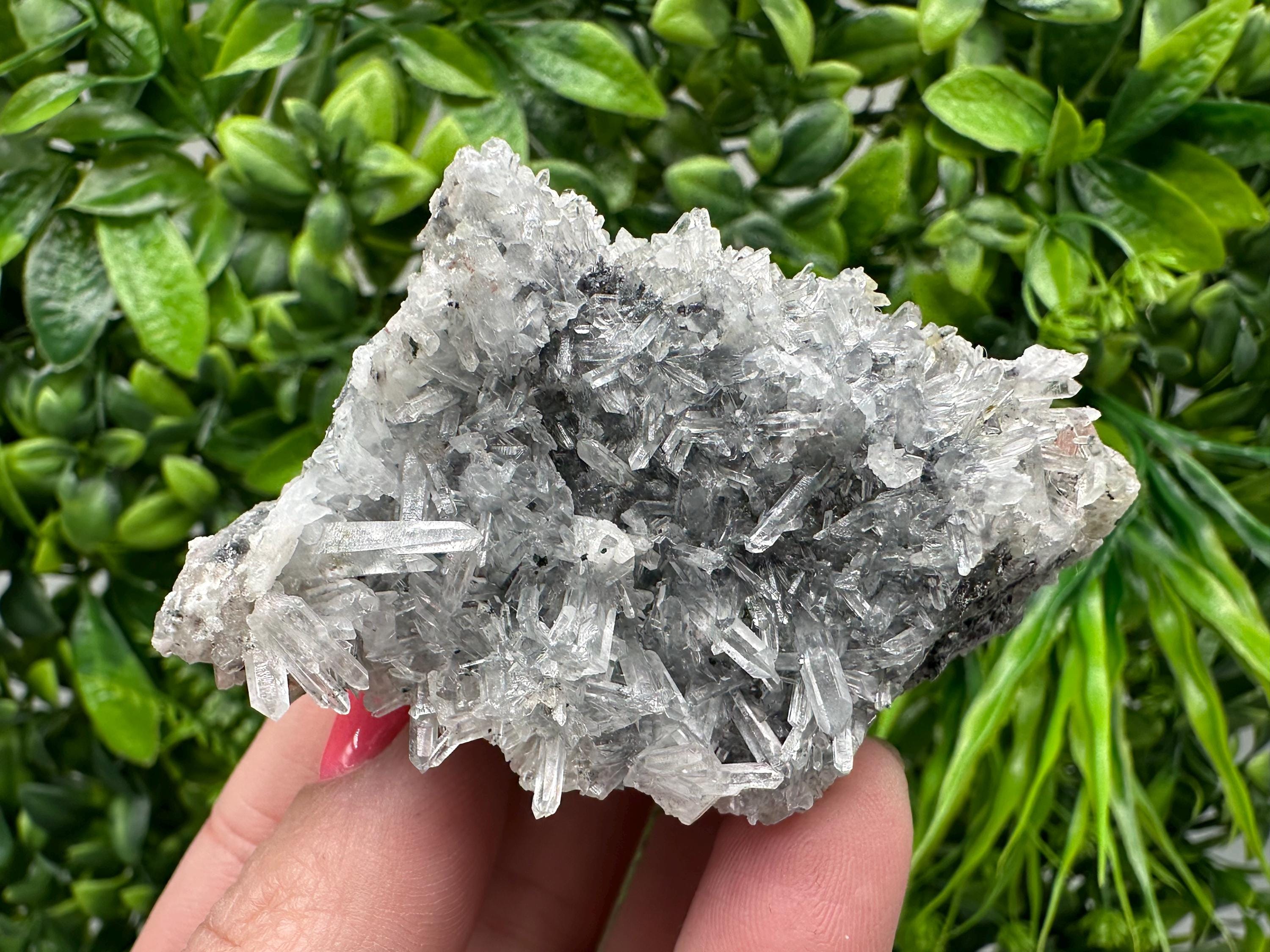 Green Quartz Crystal Specimen, Chlorite Sphalerite Inclusions