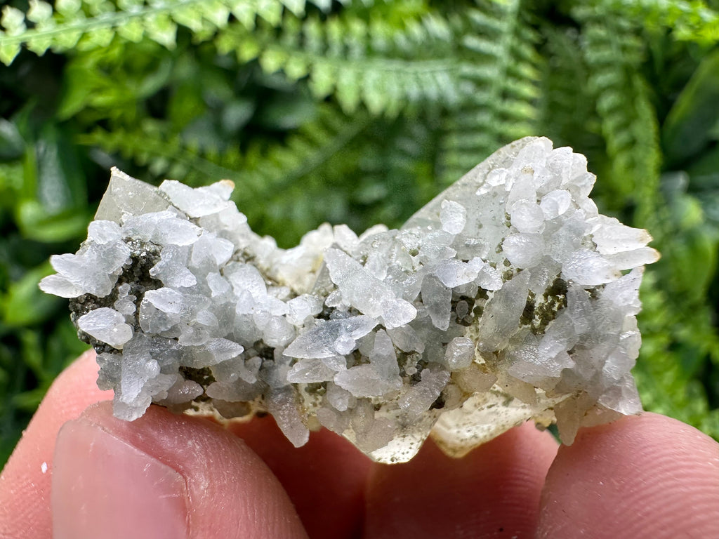 Transparent Quartz with Calcite, Djurcovo Laki Bulgaria Mineral Specimen