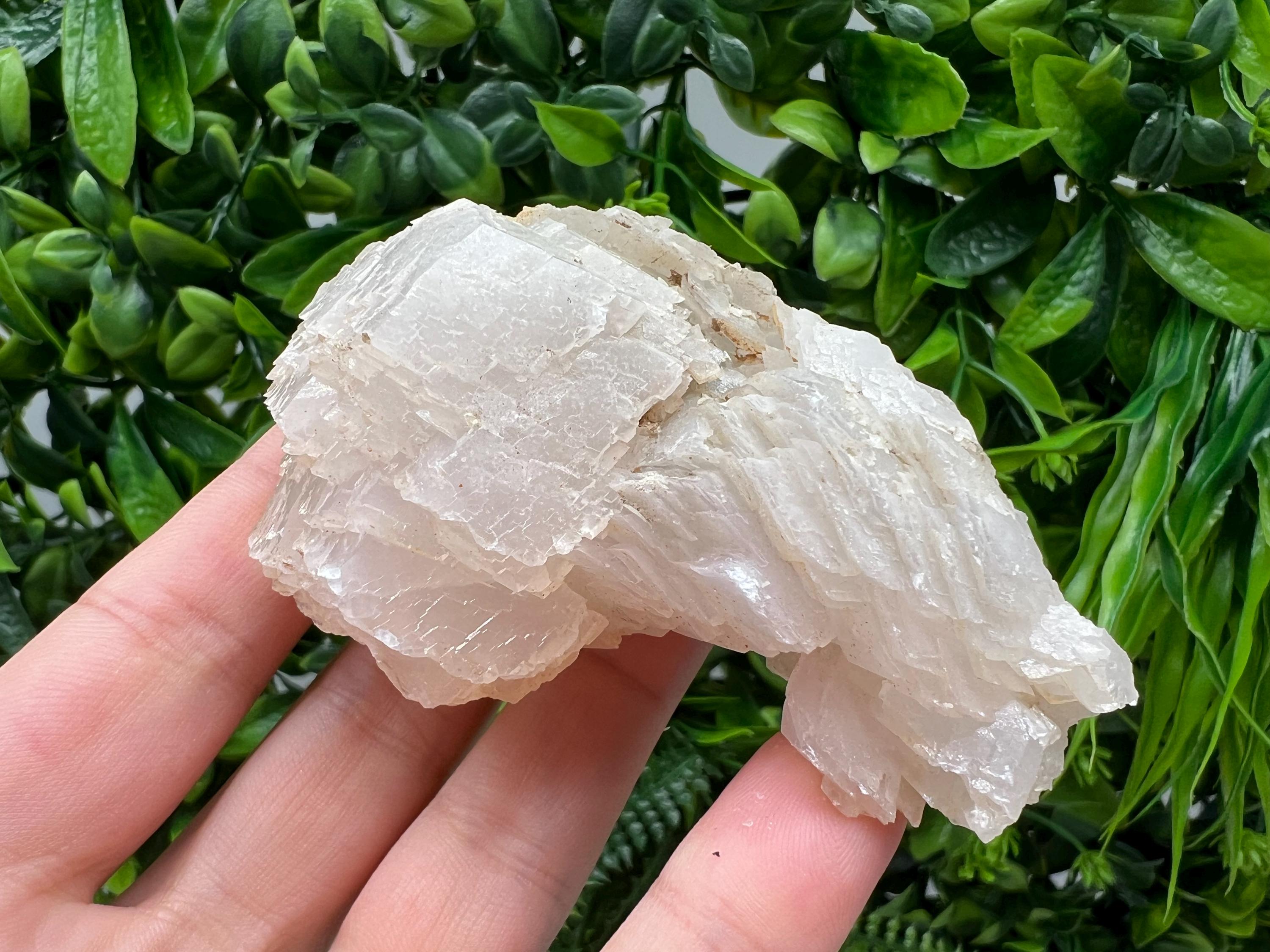 Quartz Crystal with Calcite and Chlorite: Borieva Mine, Bulgaria