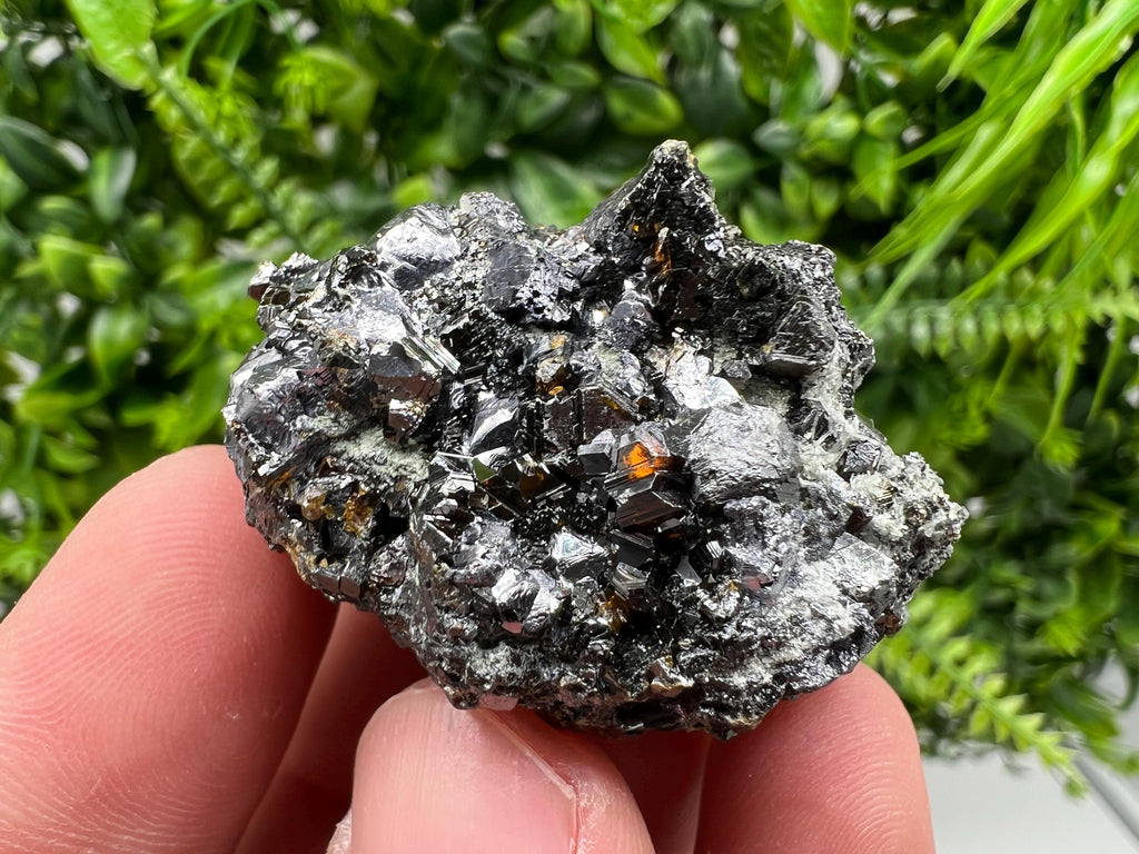 Rare Sphalerite Marmarite on Galena Quartz, Borieva Mineral Specimen