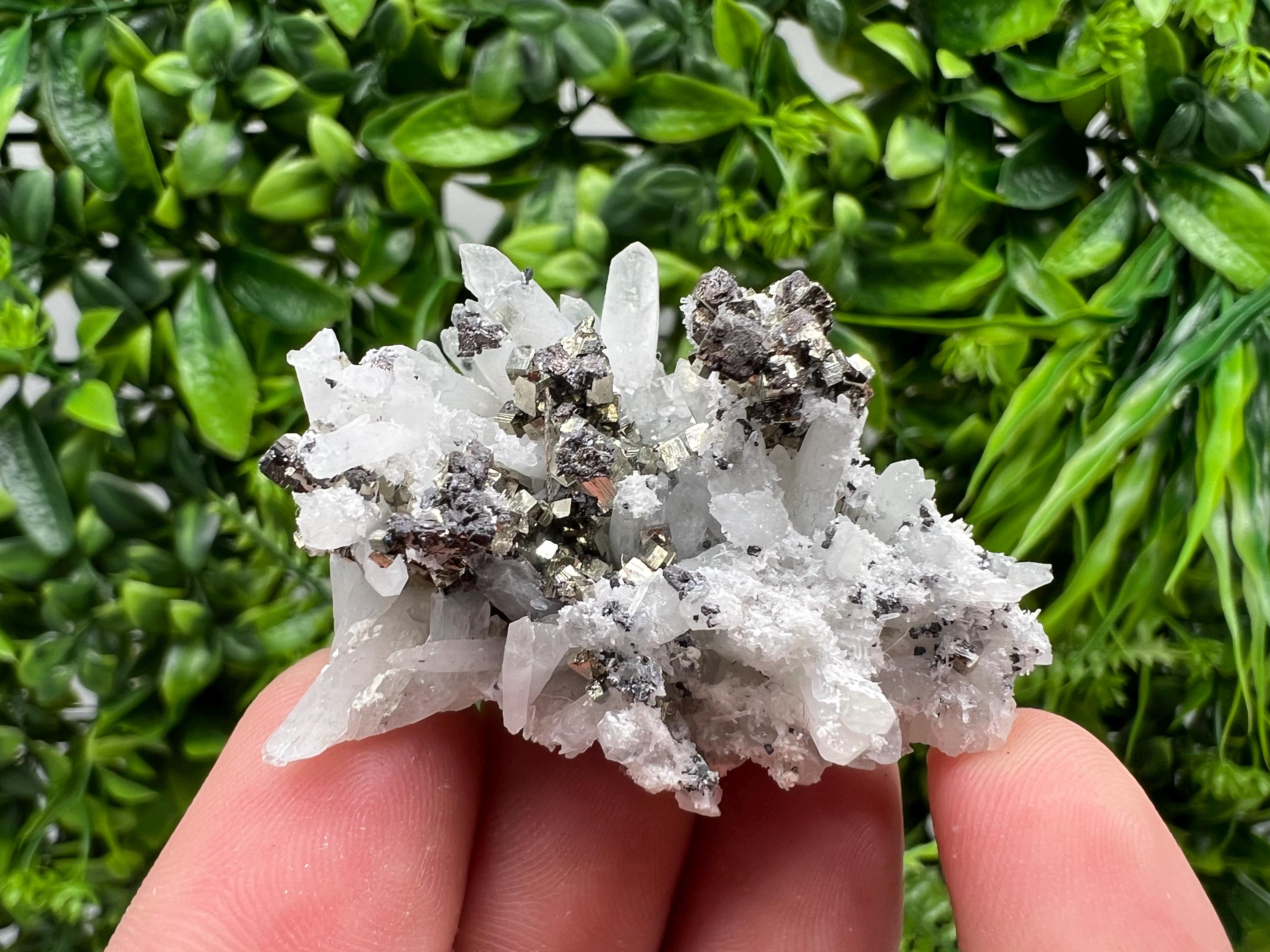 Stunning Pyrite on Quartz,Calcite from Borieva mine,Madan,Bulgaria,natural,collectible mineral specimen,home decor stone,collection crystal