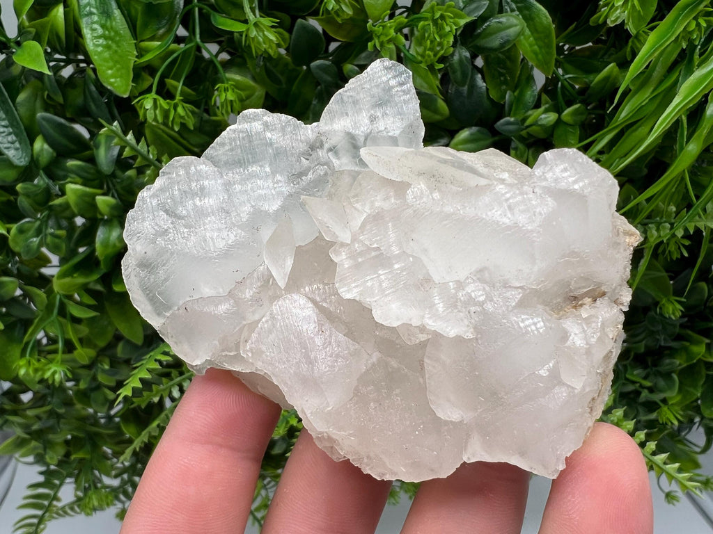 White Calcite on Matrix: Madan Bulgaria Crystal Mineral