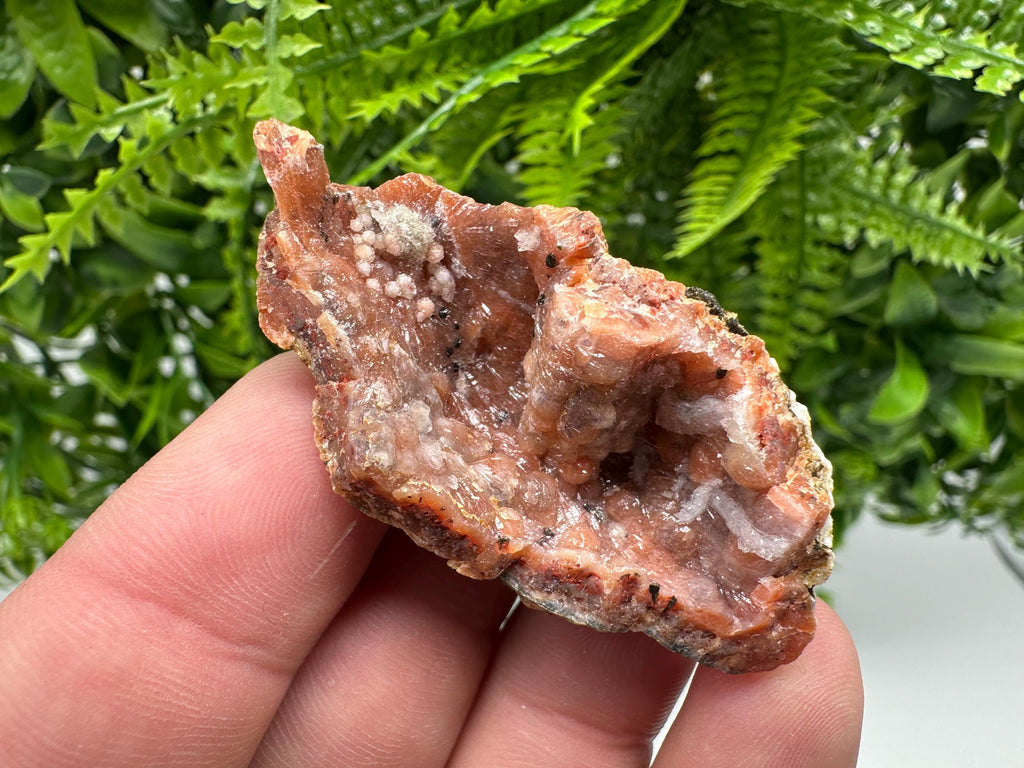 Moroccan Red Chalcedony Crystal Specimen: Rare Mineral Souvenir