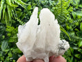 Calcite on Green Quartz: Djurcovo Mine, Bulgaria Healing Crystal