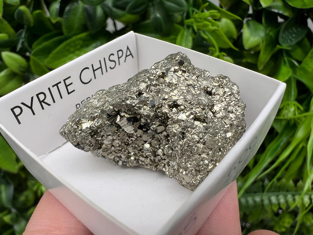 Peruvian Pyrite Cube: Natural Gold Mineral Specimen, Home Decor (3.5/3.5cm