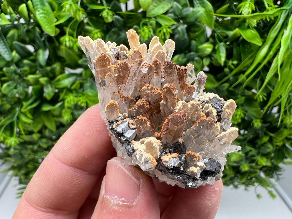 Stunning Quartz covered with iron oxide limonite natural minerals souvenir crystal home decor stone collection minerals September 9th mine