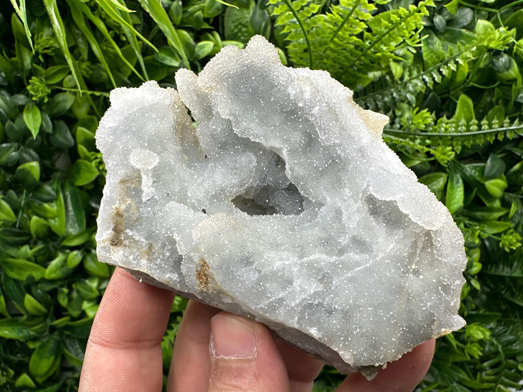 Chlorite Chalcedony Quartz Cluster, Natural Crystal Mineral Specimen