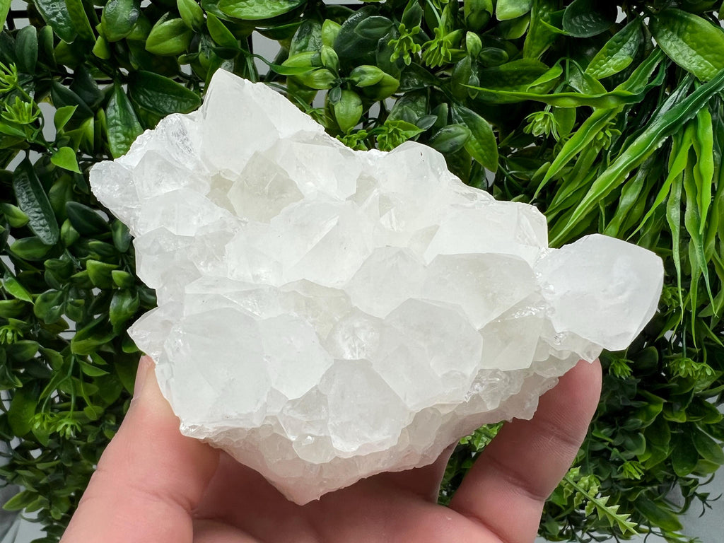 Transparent Chlorite Quartz Cluster, Madan Bulgaria Mineral Specimen