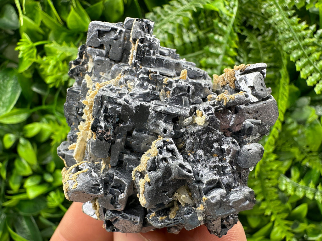 Rare Skeleton Galena Cluster: Natural Crystal Mineral Souvenir