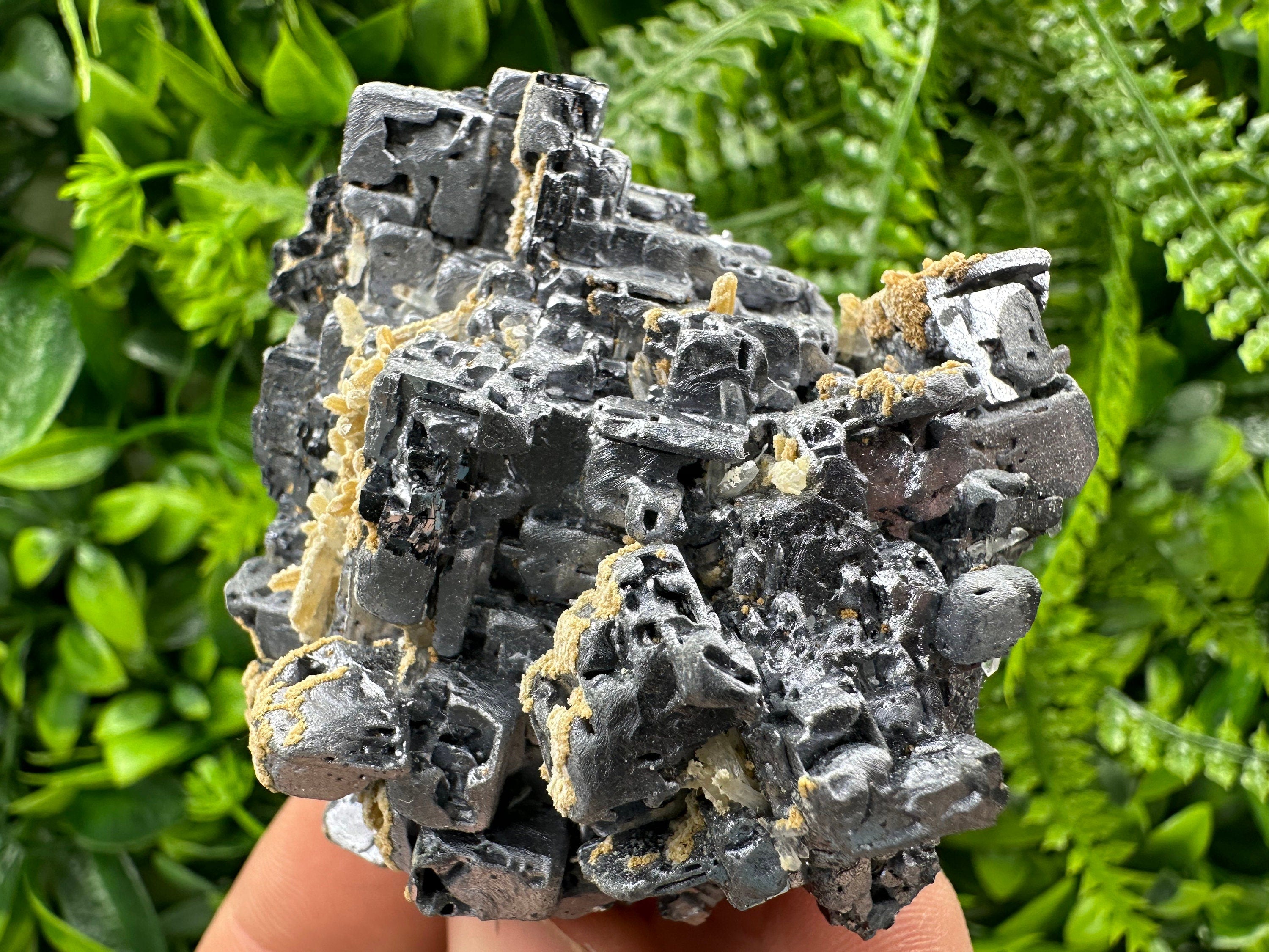 Rare Skeleton Galena Cluster: Natural Crystal Mineral Souvenir