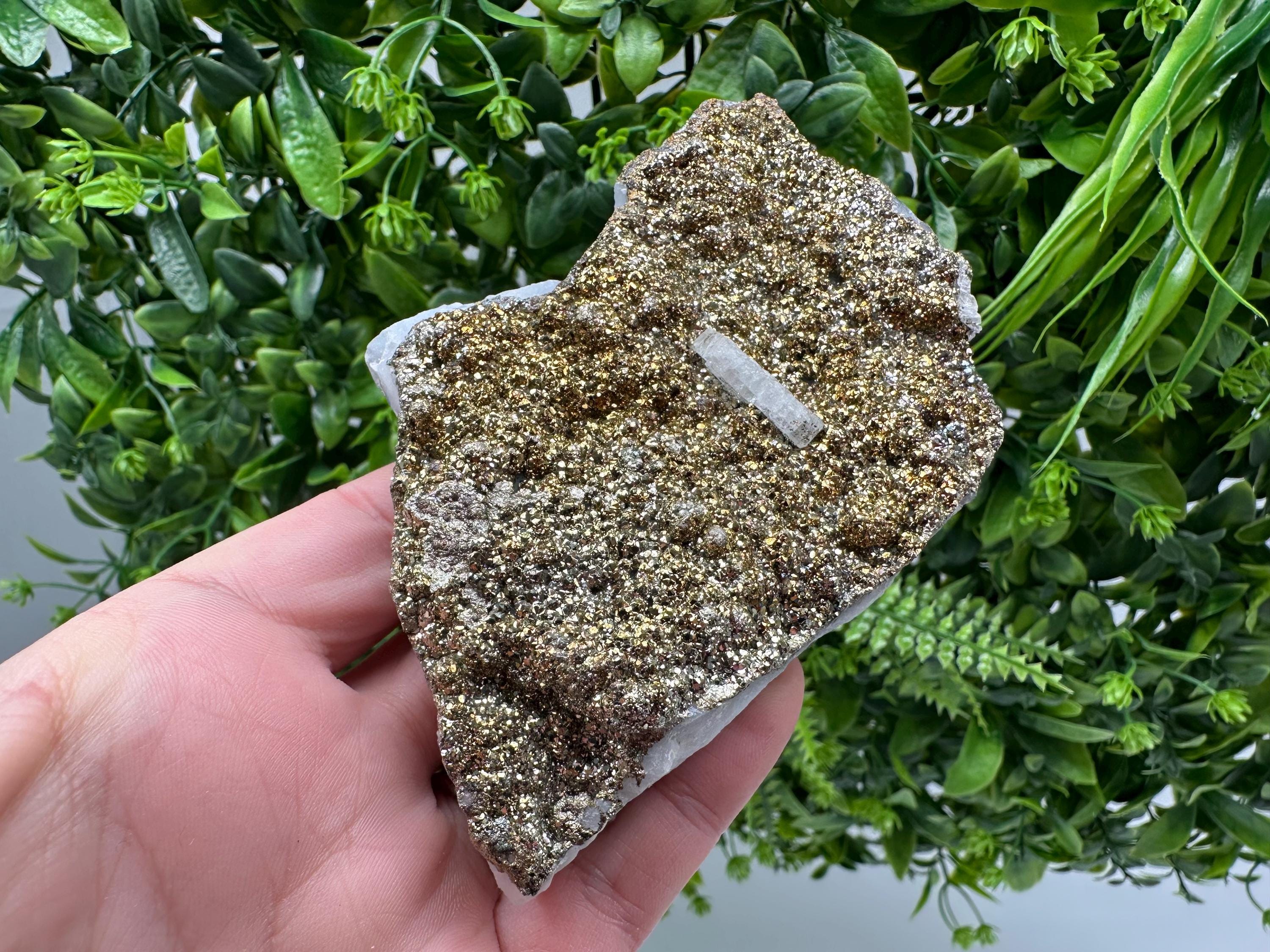 Marcasite Cluster on Chalcedony, Bulgaria Mineral Specimen
