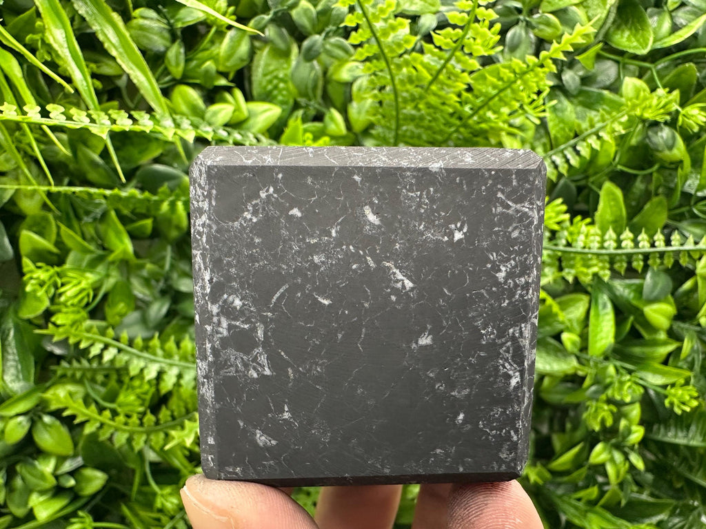 Shungite Crystal Cube (5cm): EMF & 5G Protection, Healing Stone