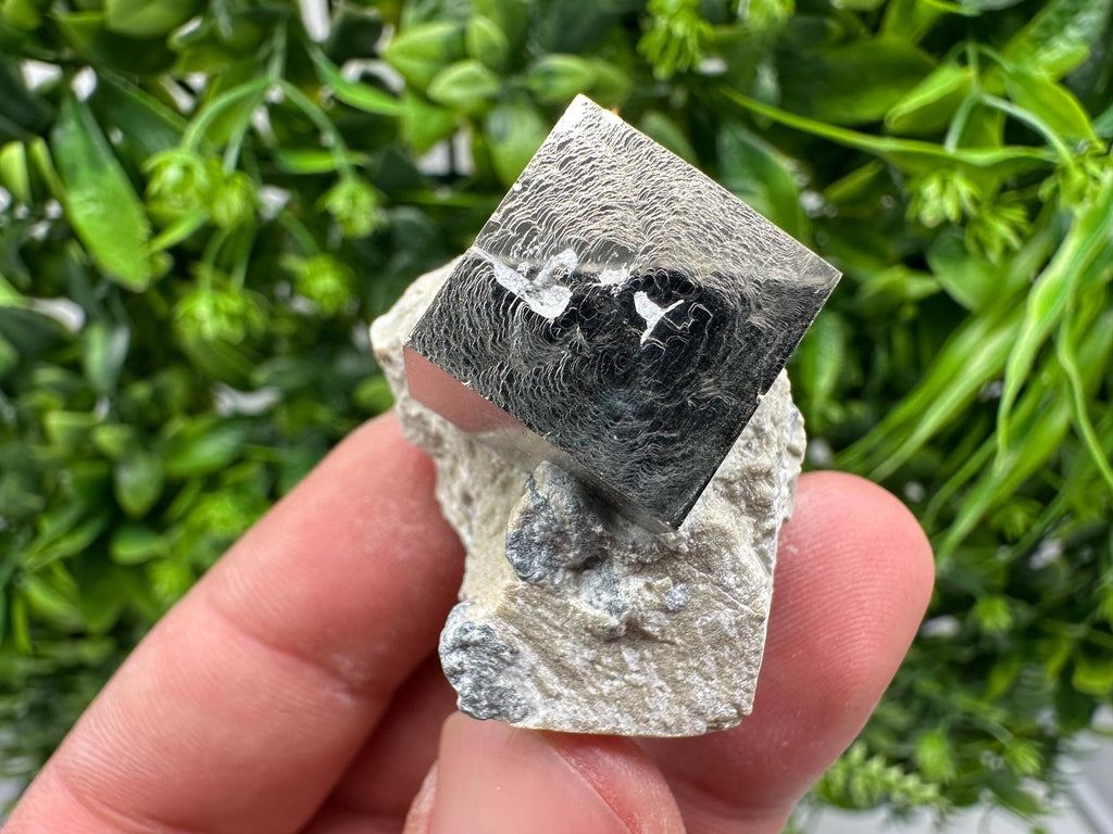 Large Pyrite Cube on Matrix, Navajun Spain, Home Decor Stone
