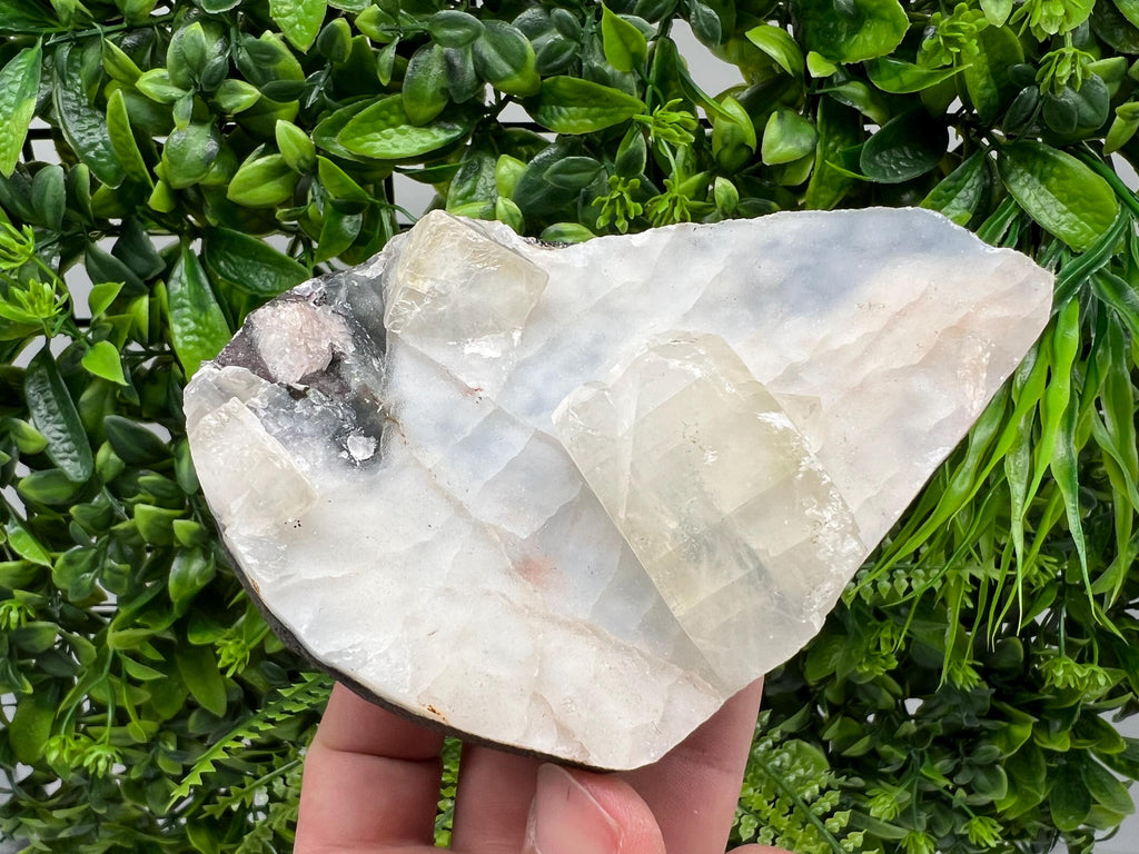 Transparent Apophyllite on Chalcedony, Natural Crystal Specimen, India Minerals