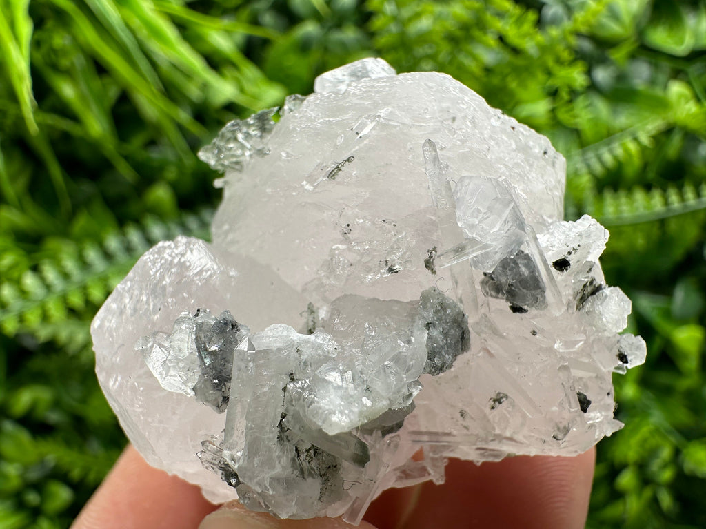 Fluorescent Calcite with Quartz, Borieva Mine, Bulgaria, Mineral Specimen