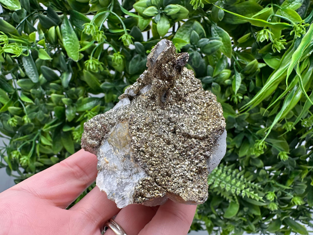 Marcasite Cluster on Chalcedony, Bulgaria Mineral Specimen