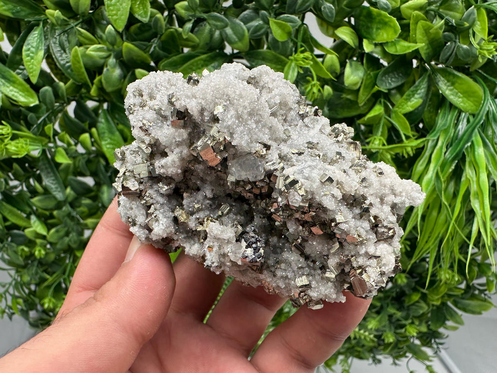 Stunning Pyrite on Quartz,Calcite from Borieva mine,Madan,Bulgaria,natural,collectible mineral specimen,home decor stone,collection crystal