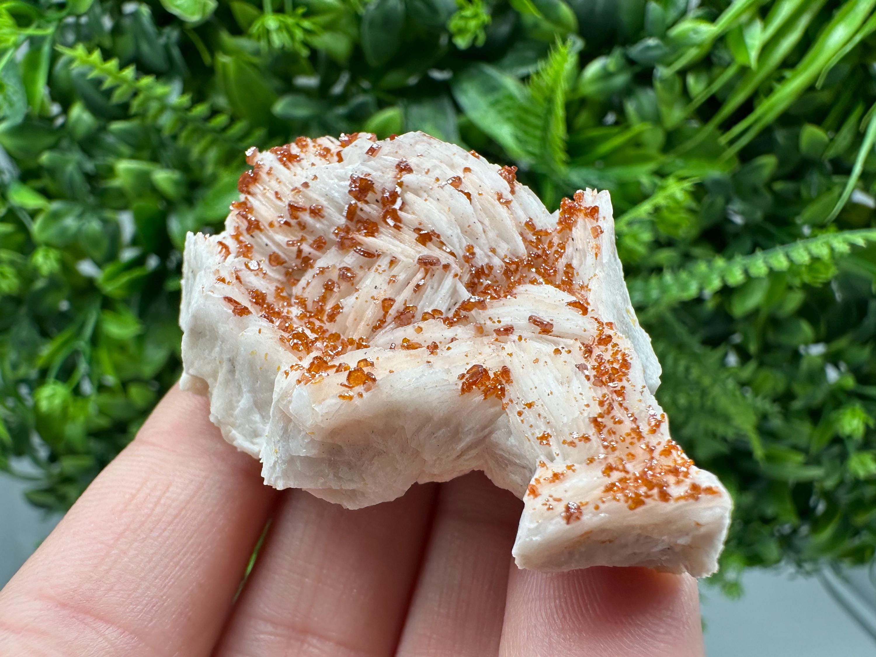 Red Vanadinite on Barite, Moroccan Crystal Specimen