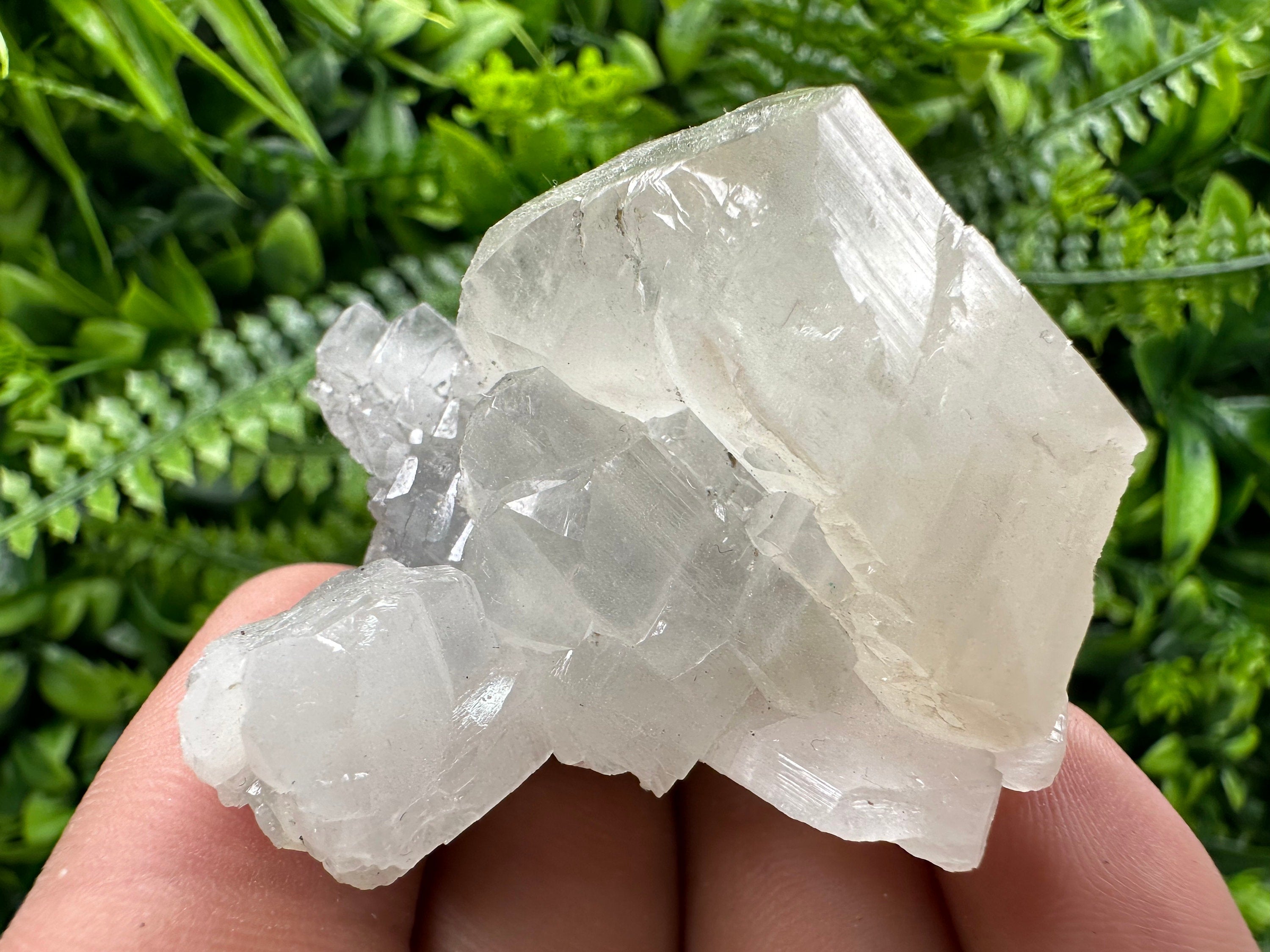 Spanish Calcite Mineral Specimen with Yellow Fluorite
