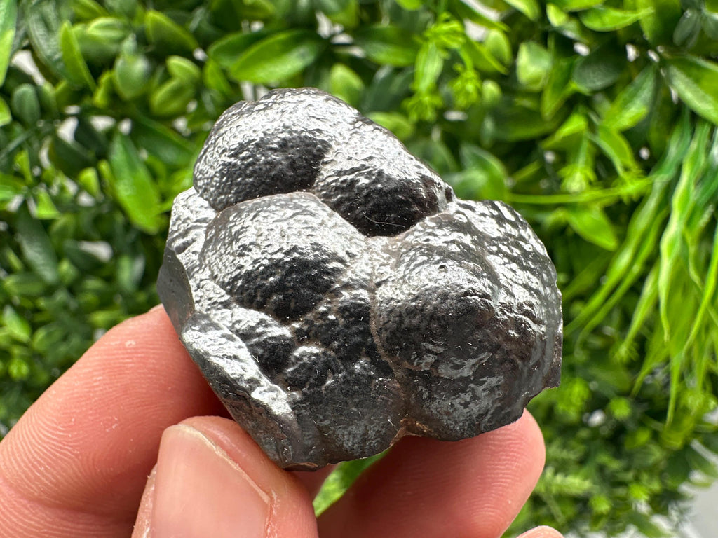 Botryoidal Black Hematite Specimen: Moroccan Crystal for Reiki Chakra