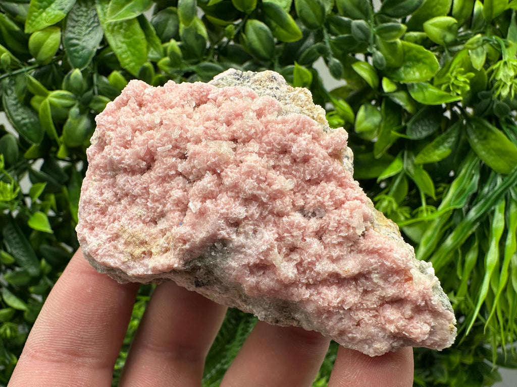 Rhodochrosite on Quartz, Starnica Mine, Bulgaria