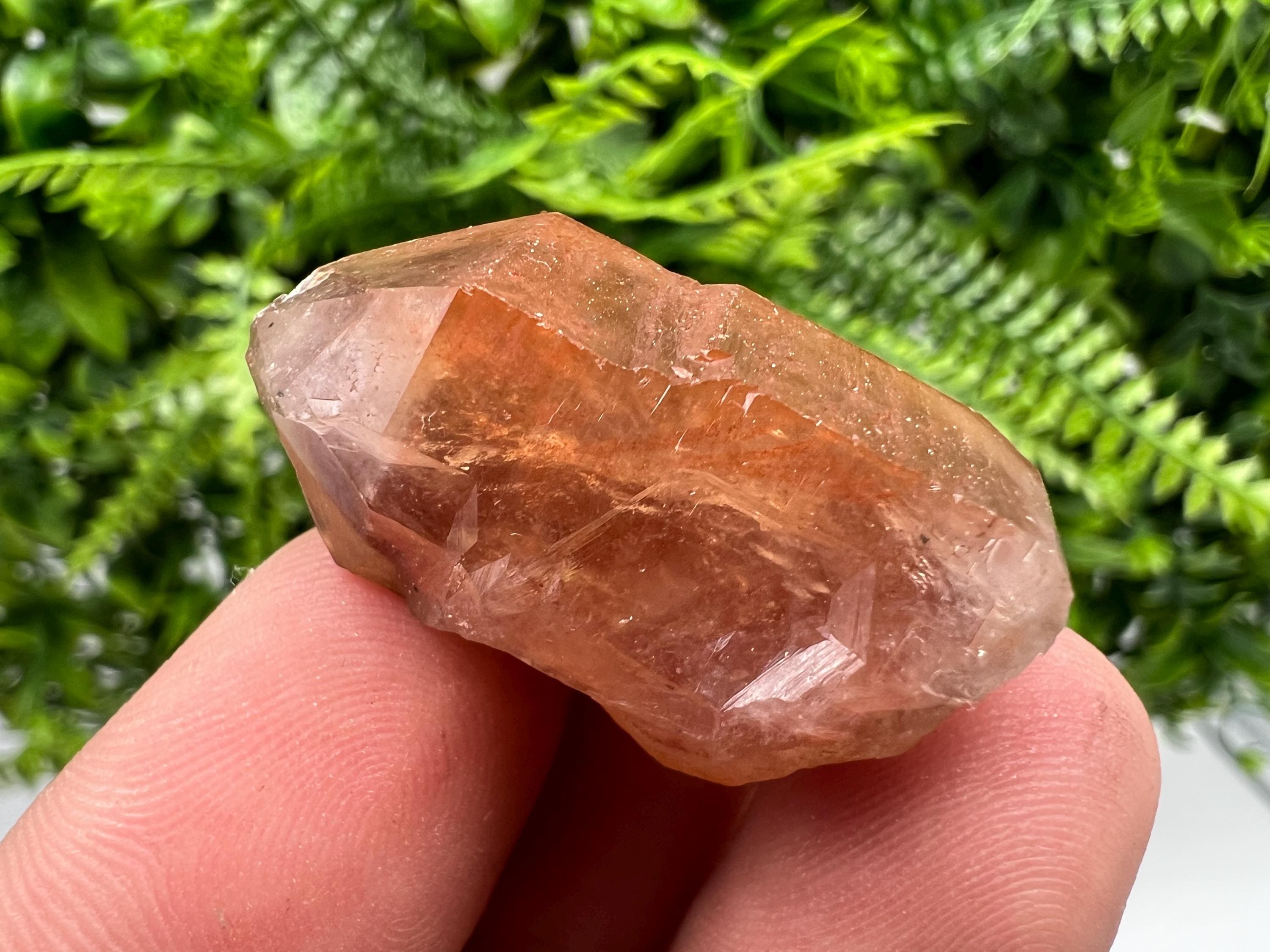Red Hematite Phantom Quartz, Morocco Mineral Specimen