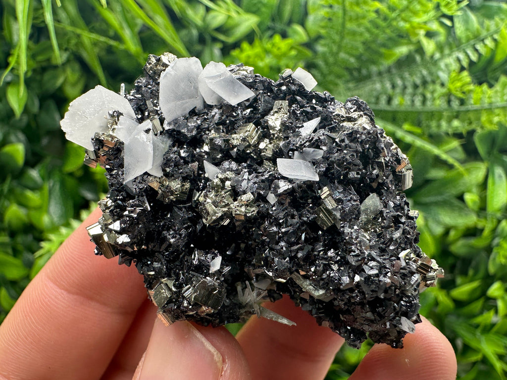 Pyrite Sphalerite Quartz Calcite Specimen: Borieva Mine, Bulgaria