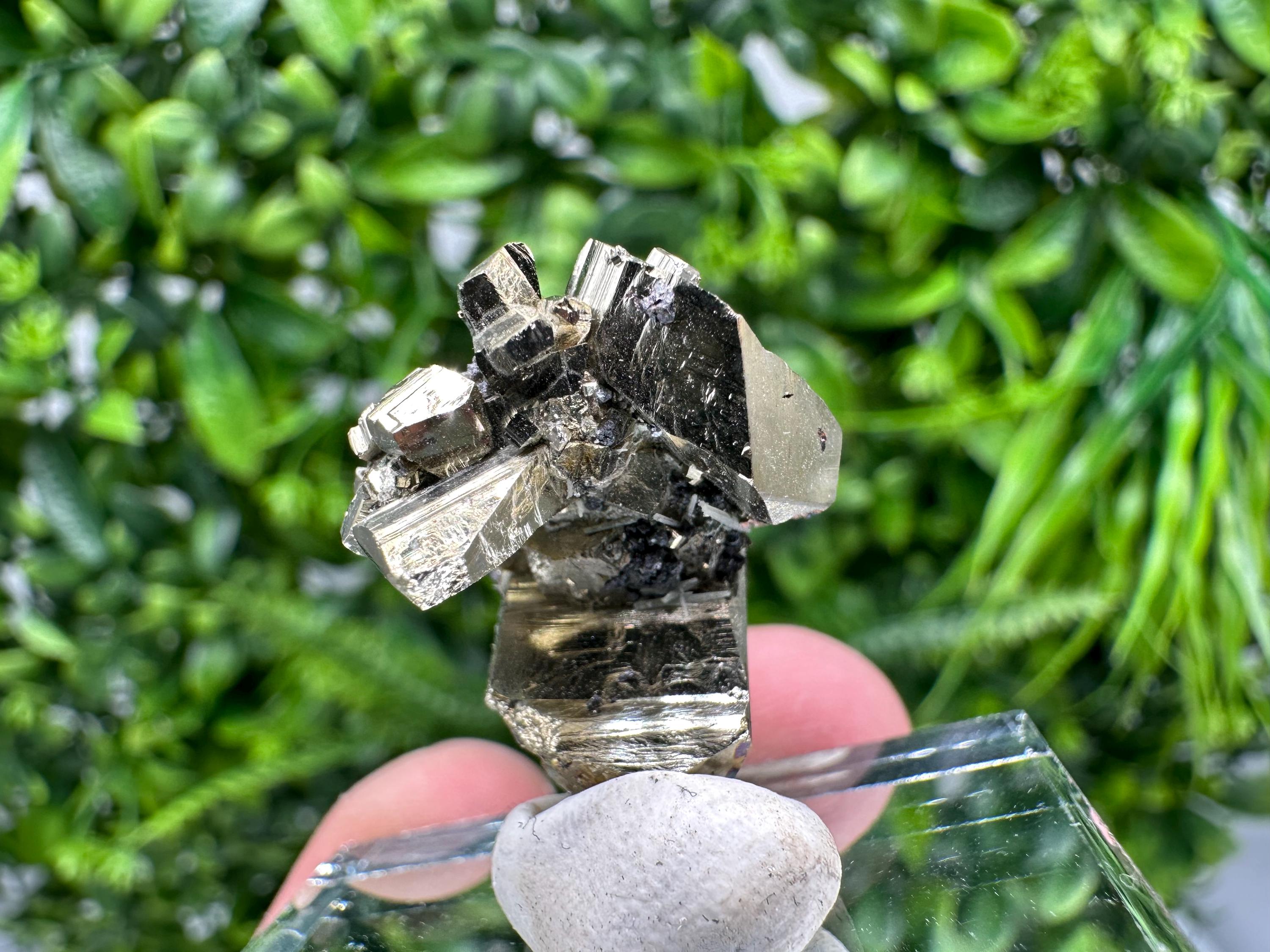 Rare Rainbow Pyrite Cluster: Borieva Mine, Bulgaria