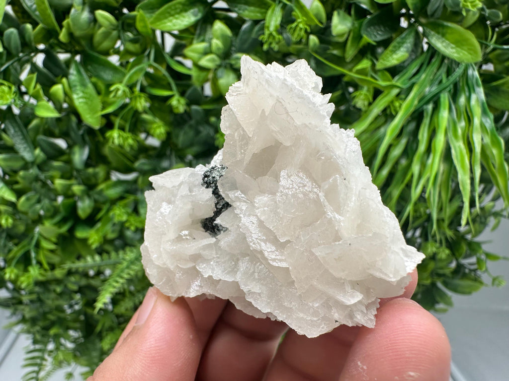 Calcite on Green Quartz, Borieva Mine, Bulgaria