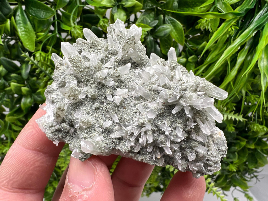 Green Quartz Specimen: Chlorite and Sphalerite Inclusions, Madan Bulgaria