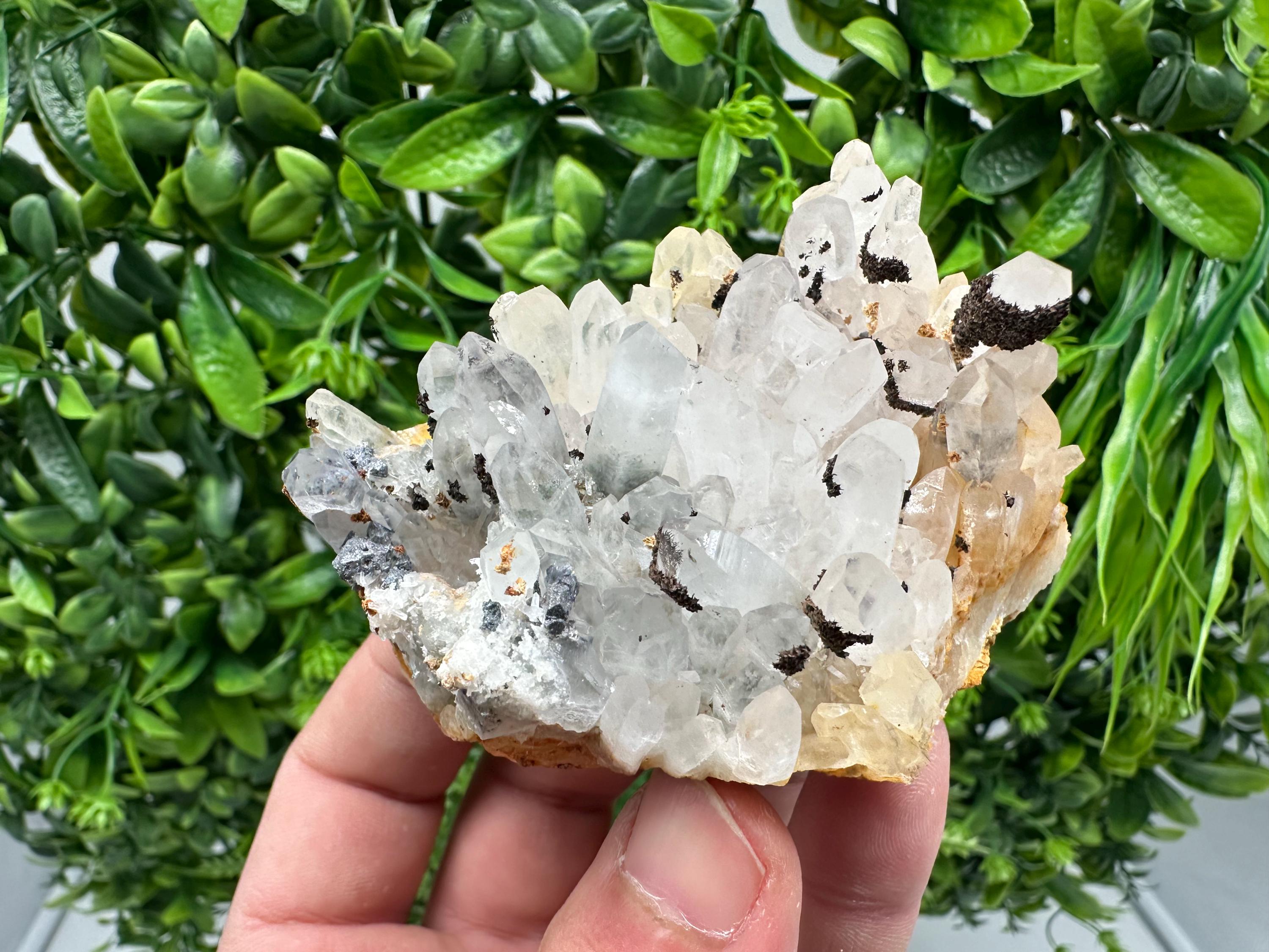 Transparent Quartz whit Siderite 9th September mine Bulgaria natural minerals souvenir crystal stone gift minerals collection rock